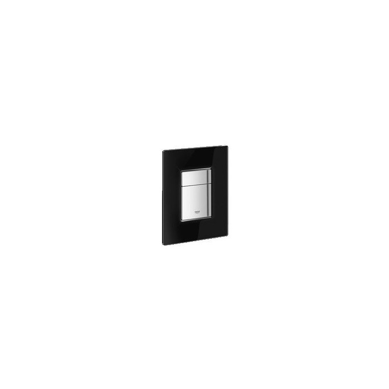 Grohe Plaque de commande Cosmo Glass pour WC, 156 x 197 mm, chromé/verre noir: 38845KS0