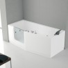 Novellini  iris baignoire à porte  160x70 droite whiairdestelec.avec robinetterie sur la baignoire blanc  sans tablier finition: