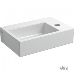 clou Flush 2 fontein met kraangat en plug, wit keramiek-CL/03.03020
