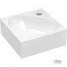 clou Flush 5 lave-mains angulaire avec trou pour robinet et bonde libre, céramique blanche: CL/03.03050