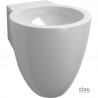 clou Flush 6 lave-mains sans trou pour robinet, avec bonde libre et siphon, céramique blanche: CL/03.03061