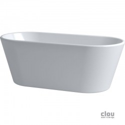 clou InBe baignoire libre avec trop-plein intégré, bonde stop/go et siphon, ovale, acrylique blanc: IB/05.40301