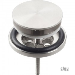 clou Mini Wash Me plug met afdekkap, rvs geborsteld-CL/06.51022.41