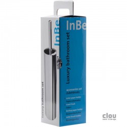 clou InBe accessoireset bestaande uit toiletborstel, toiletrolhouder, reserverolhouder en kledinghaak, chroom. Prijs per-IB/09.6