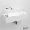 clou Hammock Plus lave-mains, avec 2 points d'amorçage, avec plage pour robinet à gauche, avec bonde et trop-plein intég: CL/03.
