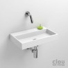 clou Mini Wash Me lave-mains sans trou pour robinet et bonde, céramique blanche. À suspendre ou à poser. Il faut command: CL/03.
