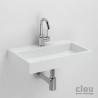 clou Mini Wash Me Plus lave-mains avec trou pour robinet, sans bonde, céramique blanche. À suspendre ou à poser. Il faut: CL/03.