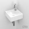 clou Flush 5 lave-mains angulaire avec trou pour robinet et bonde libre, céramique blanche: CL/03.03050