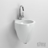 clou Flush 6 lave-mains avec trou pour robinet, bonde libre et siphon, céramique blanche: CL/03.03060