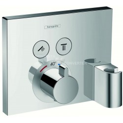 Hansgrohe ShowerSelect thermostatique  encastré finition pour 2 systèmes avec support et coude