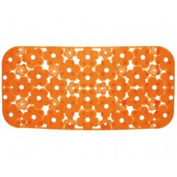 Gedy  margherita tapis de baignoire antiderapant 35x72 cm orange transparent