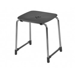 GEDY TABOURET ANTHRACITE/CHROME