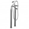 PONSI Viareggio melangeur baignoire sur pied avec douchette et flexible ottone polished: BTVIALVA04