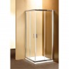 Ponsi Paroi de douche carré avec porte coulissante 80x80 cm - Banio