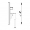 PONSI ECOLUNA Set de fintion douche vec inverseur à encastrer en ABS: BTECLCIN03