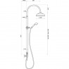 PONSI Colonne de douche CLASSICA avec flexible sans mitigeur: BNCOLOCL33
