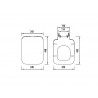 Creavit design lunette  blanche  softclose charnière en inox Duroplast pour SP320: KC4010