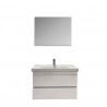 Creavit Enis onderkast, spiegel en wastafel 65cm wit: ENIS65