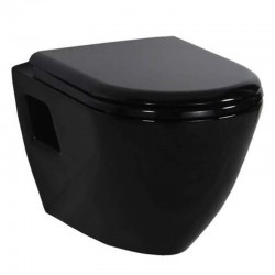 Design hangwc zwart met toiletzitting Soft-close - Banio badkamer