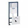 Grohe Set hangtoilet Ideal standard compleet met mat chrome toets - Banio