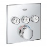 Grohe SmartControl thermostat encastré, 3 sorties, carré: 29126000