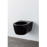 Wc suspendu porcelaine Banio Design-Ray Noir Compact 49x37x35 cm