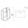 Banio Design-Nolo cabine de douche complet 80x120x222,5 cm | Banio