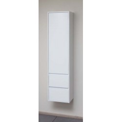 Colonne armoire pour meuble de salle de bain-Nele Couleur: Blanc Hauteur 160 Largeur 40 Profondeur 30