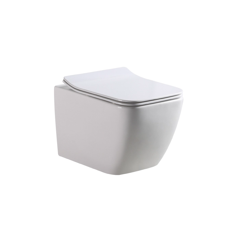 Banio-Gert WC suspendu compact avec abattant ultra fin easyrelease - Blanc