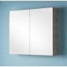 Miroir avec armoire pour meuble de salle de bain Banio-Dante Chêne look beton avec 2 portes - 67x90x15 cm