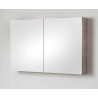 Miroir avec armoire pour meuble de salle de bain Banio-Domenico Couleur: Chêne look beton Hauteur 67 Largeur 120 Profondeur 15