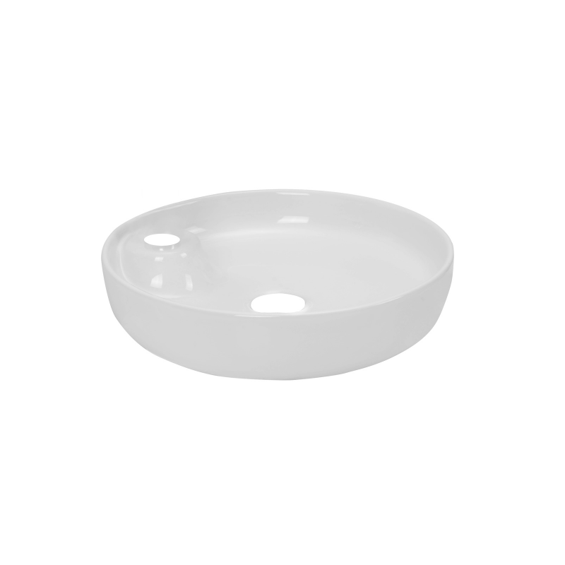 Vasque à poser Banio-Cupida rond en porcelaine avec trou du robinet | Banio