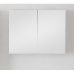 Miroir avec armoire pour meuble de salle de bain Banio-Tony Couleur: Blanc Laqué Hauteur 70 Largeur 90 Profondeur 16