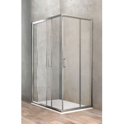 Ponsi Paroi de douche rectangulaire avec porte coulissante 80x120 cm