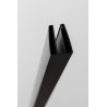 Inloopdouche zwart van 120 cm met 8 mm dik veiligheidsglas - Banio