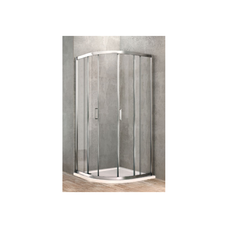 Ponsi Paroi de douche quart de ronde de 80x80 cm - Banio salle de bain