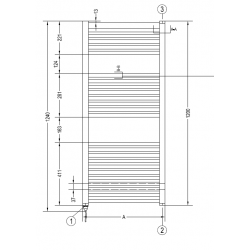 Radiateur Sèche-serviette électrique 60x120 cm Blanc - Banio