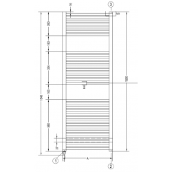 Radiateur Sèche-serviette électrique 50x150 cm Blanc - Banio