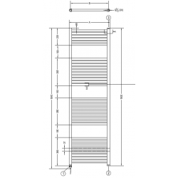 Radiateur Sèche-serviette électrique 60x180 cm blanc - Banio
