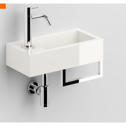 Clou Flush 3 Lave-mains avec point d'amorçage à gauche - Blanc | Banio