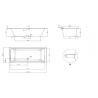 Banio Design Harpor Baignoire à encastrer 80x180 cm - Blanc | Banio