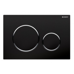 Geberit Pack systemfix Banio Design Hangtoilet zwart mat en zwarte toets | Banio