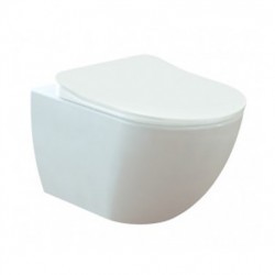 Banio wc suspendu design avec bidet - Blanc mat