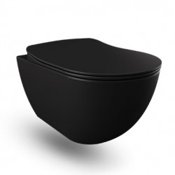 Geberit Pack Systemfix Banio Design wc suspendu rimless noir mat et touche Noir | Banio