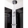Cabine de douche Adamo de 100x100x215cm  noir/blanc sans robinet