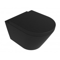 Banio design Ziko Hangtoilet Rimless met zitting - Mat zwart