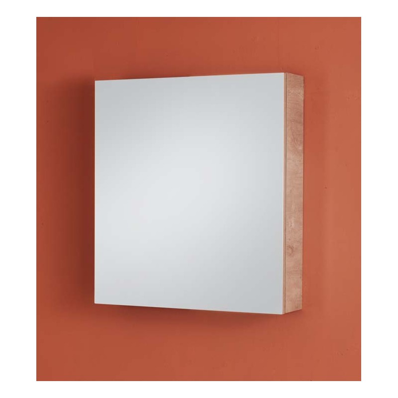 Armoire à miroir Danto chêne aspect béton 70x67cm
