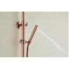 Banio Cuivre brossé colonne douche diametre tête de pluie 20cm avec thermostatique