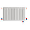 Radiateur à panneaux en acier pour chauffage centrale 6 connection T22 300x1000-982w