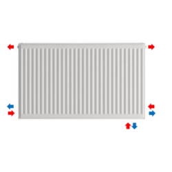 Radiateur à panneaux en acier pour chauffage centrale 6 connection T22 300x1400-1375w